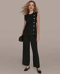 Donna Karan New York Women's Crewneck Sleeveless Sweater