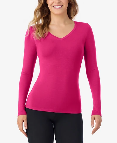 Cuddl Duds Petite V-Neck Long-Sleeve Top