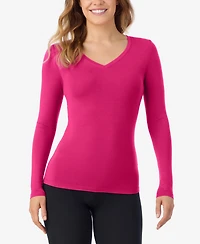 Cuddl Duds Petite V-Neck Long-Sleeve Top