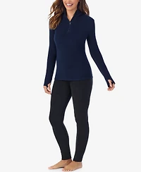 Cuddl Duds Women's Long Sleeve Half-Zip Hoodie