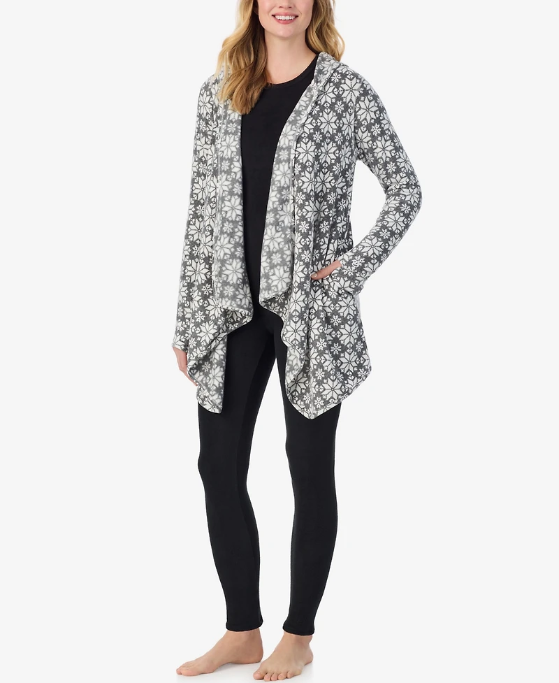 Cuddl Duds Women's Hooded Wrap Top