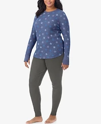 Cuddl Duds Plus Cozy Stretch Thermal Crew Neck Top