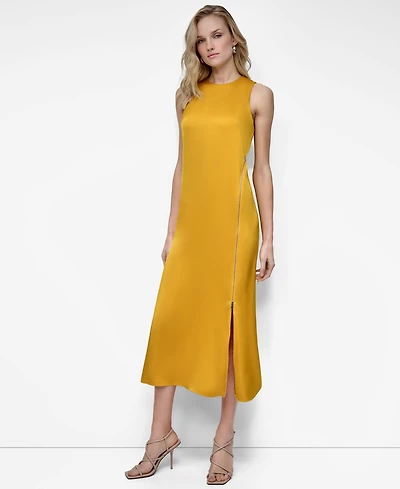 Dkny Women's Sleeveless Crew Neck Fit & Flare Dress