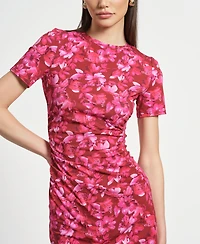 Isaac Mizrahi Women's Ruched Waist Midi Dress