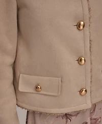 Donna Karan New York Women's Long Sleeve Boxy Coat