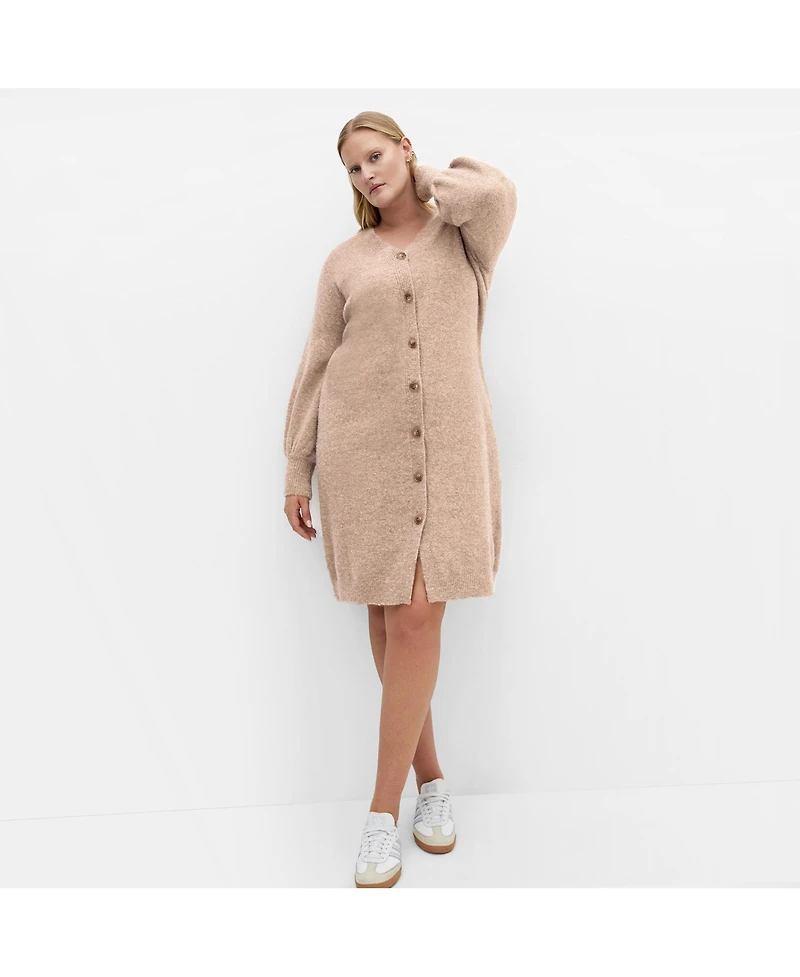 City Chic Women's Plus Eleni Cardigan Midi Dress
