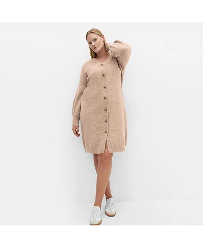 City Chic Women's Plus Eleni Cardigan Midi Dress