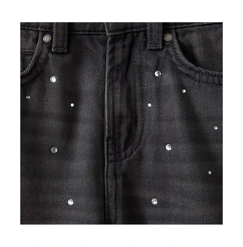 Cotton On Big Girls Little/Big Embellished Super Wide Denim Jean