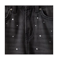 Cotton On Big Girls Little/Big Embellished Super Wide Denim Jean
