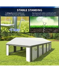 Outsunny 16' x 32' Heavy-duty Large Wedding Tent with Sidewalls