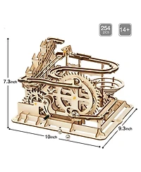 Robotime Marble Run Wooden 3D Jigsaw Puzzle Puzzles for Teens Boys Adults, Beige, 10"9.3"7.3"