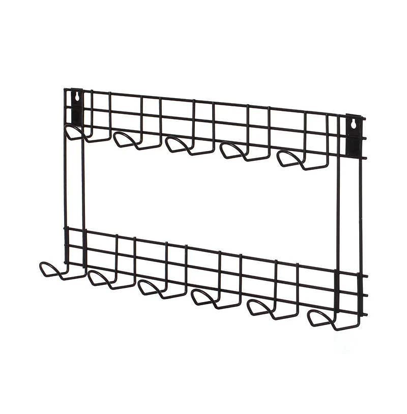 Gardenised Wall Mount Garden Tool Storage Rack Hook On Garage, Garden and Yard, Black