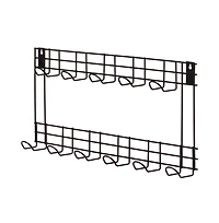 Gardenised Wall Mount Garden Tool Storage Rack Hook On Garage, Garden and Yard, Black