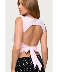 Edikted Womens Fae Square Neck Open Back Top