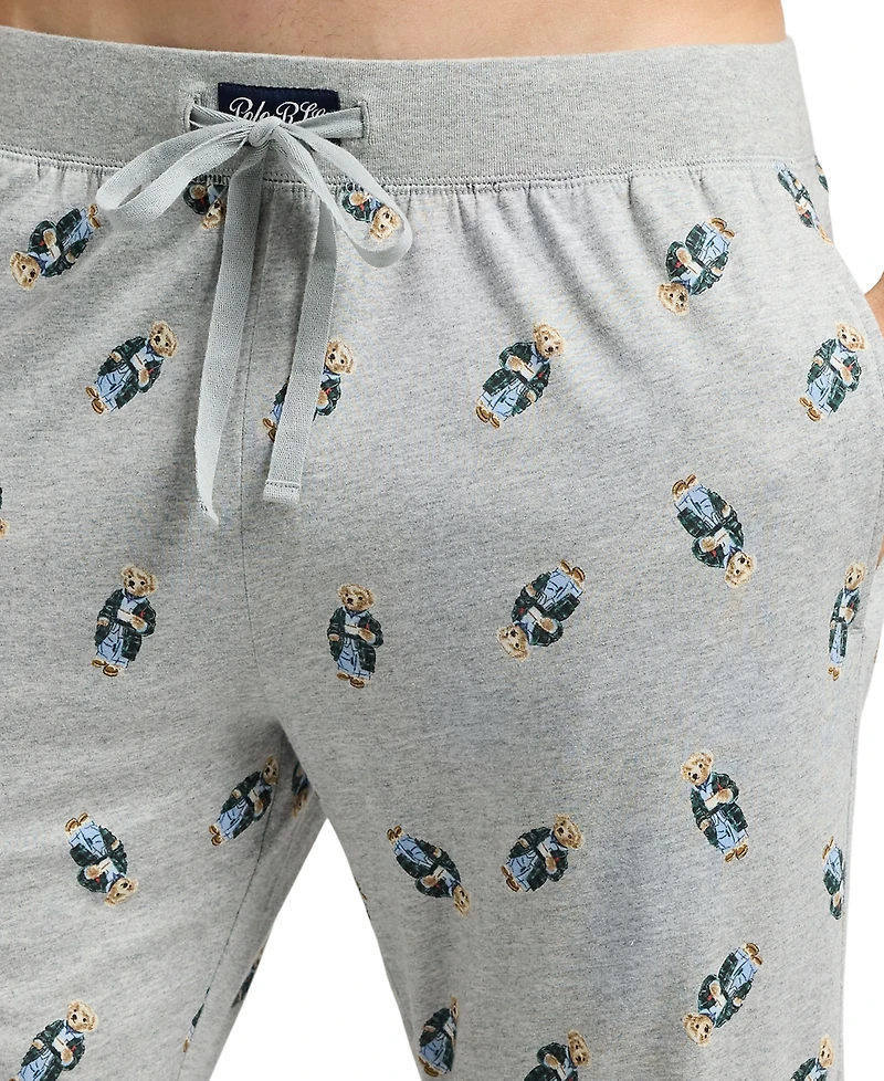 Polo Ralph Lauren Men's Knit Bear Short Sleeve T-Shirt and Jogger Pajama Set