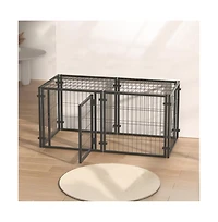 Aostirmotor Black 47 in. Dog Crate for Small Medium Large Dogs, Puppy Dog Playpen for Yard Indoor Outdoor Use