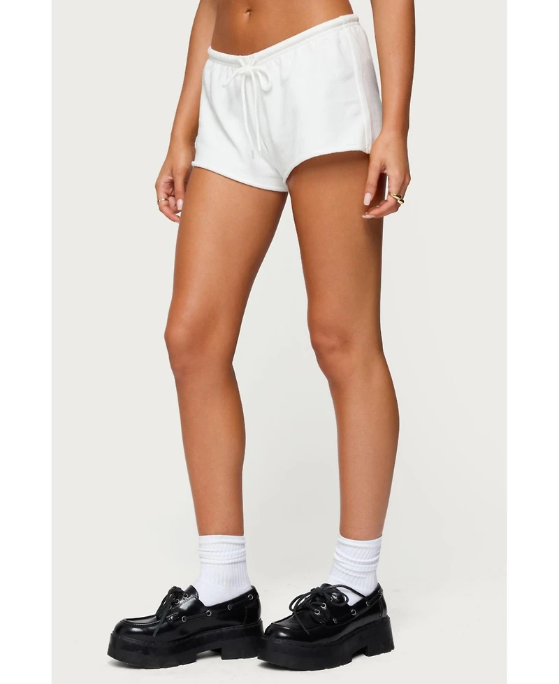 Edikted Womens Leeroy French Terry Shorts