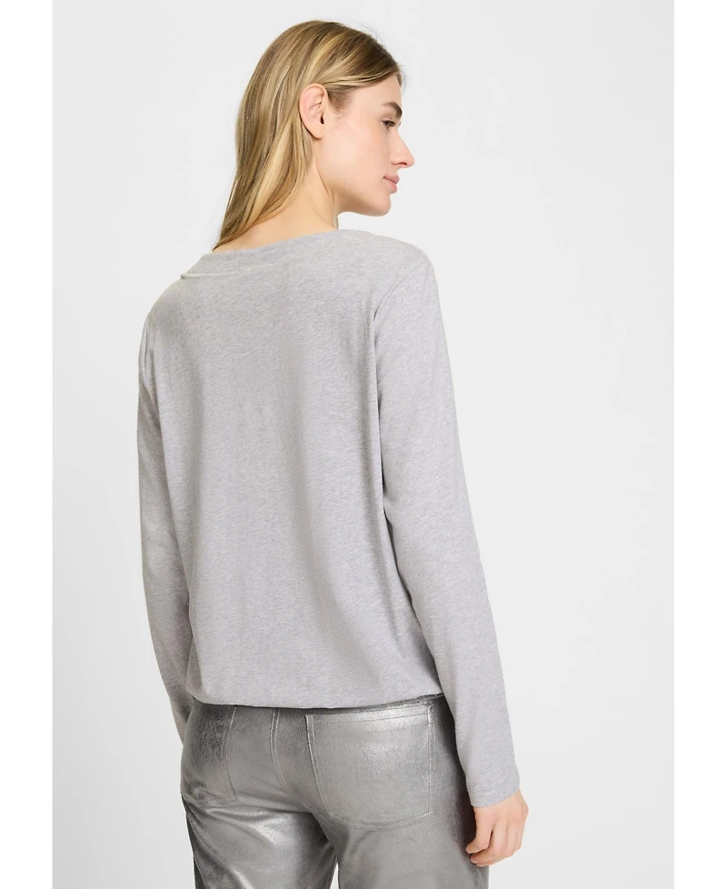 Olsen Women's Embellished Placement Print T-Shirt