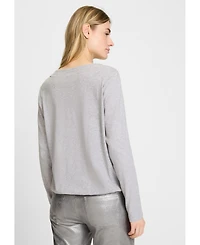 Olsen Women's Embellished Placement Print T-Shirt