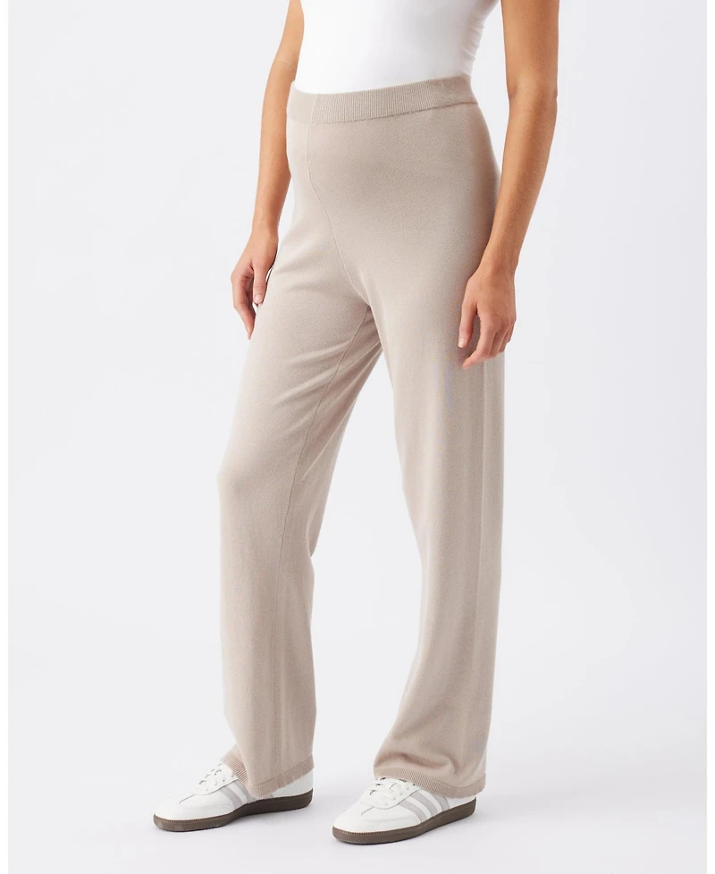 Ripe Maternity Ryan Knit Pants Stone - Stylish Comfort for Every Occasion