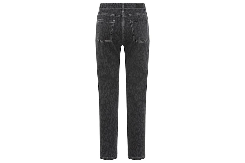 Olsen Mona Fit Slim Leg Leopard Print Pant