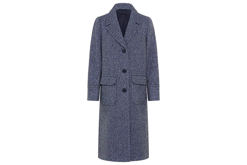Olsen Wool Blend Herringbone Coat