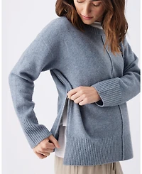 Ripe Maternity Eva Nursing Knit Sweater Blue Marle - Comfortable and Stylish Nursingwear