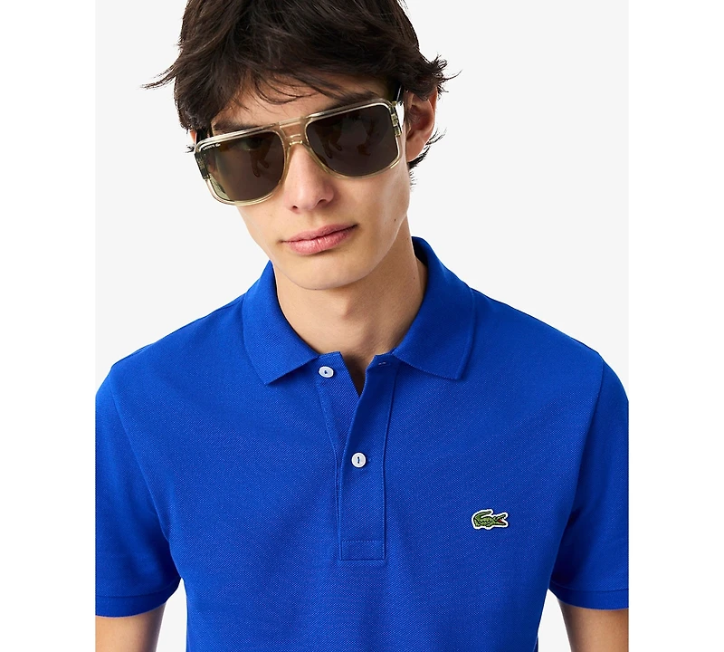 Lacoste Men's Slim Fit Short Sleeve Ribbed Polo Shirt