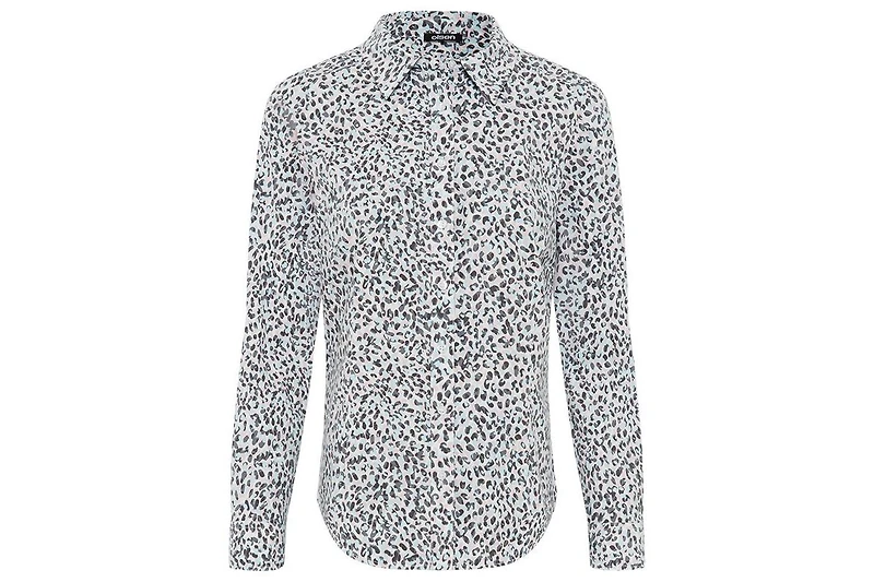 Olsen Women's Minimal Leopard Print Shirt