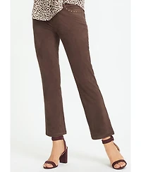 Olsen Women's Mona Fit Straight Leg Faux Suede Trousers