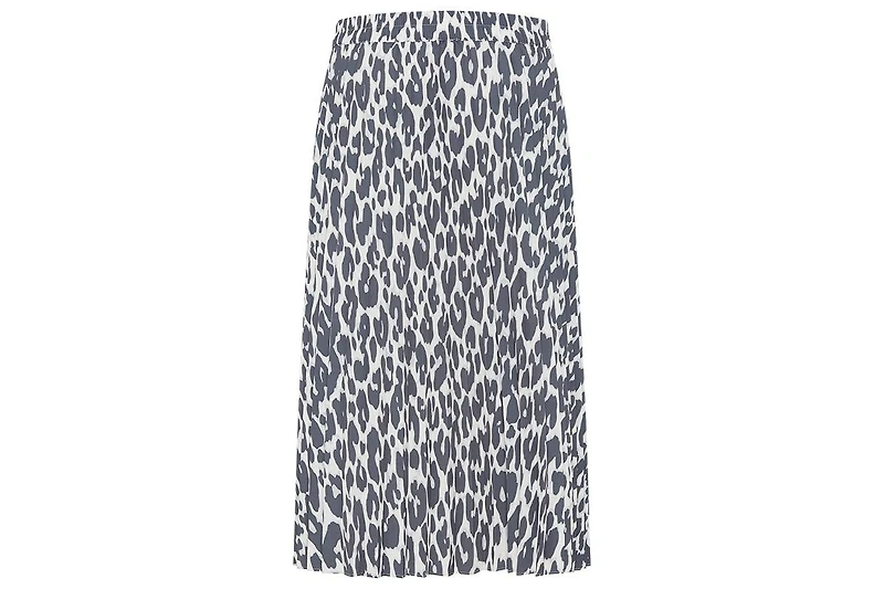 Olsen Women's Pull-On Leopard Pleated Skirt