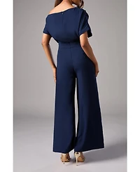 Coast Women's Petite Pleat Off The Shoulder Jumpsuit