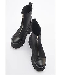 Prologue Shoes Bray Patent Chunky Boot (Women)