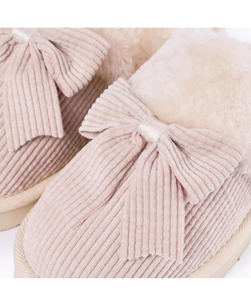 Minnetonka Women's Bow Scuff Slippers