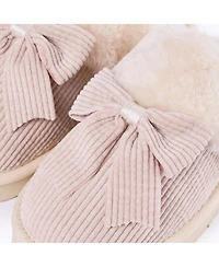 Minnetonka Women's Bow Scuff Slippers