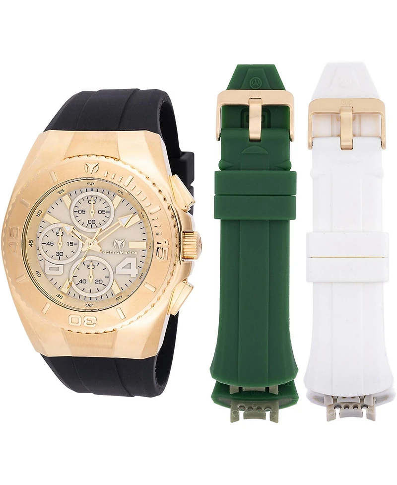 Technomarine Men's Tm-124031 Cruise Quartz Chronograph Gold Dial Watch