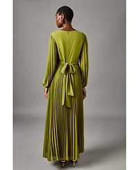 Coast Women's Pleated Wrap Front Dress