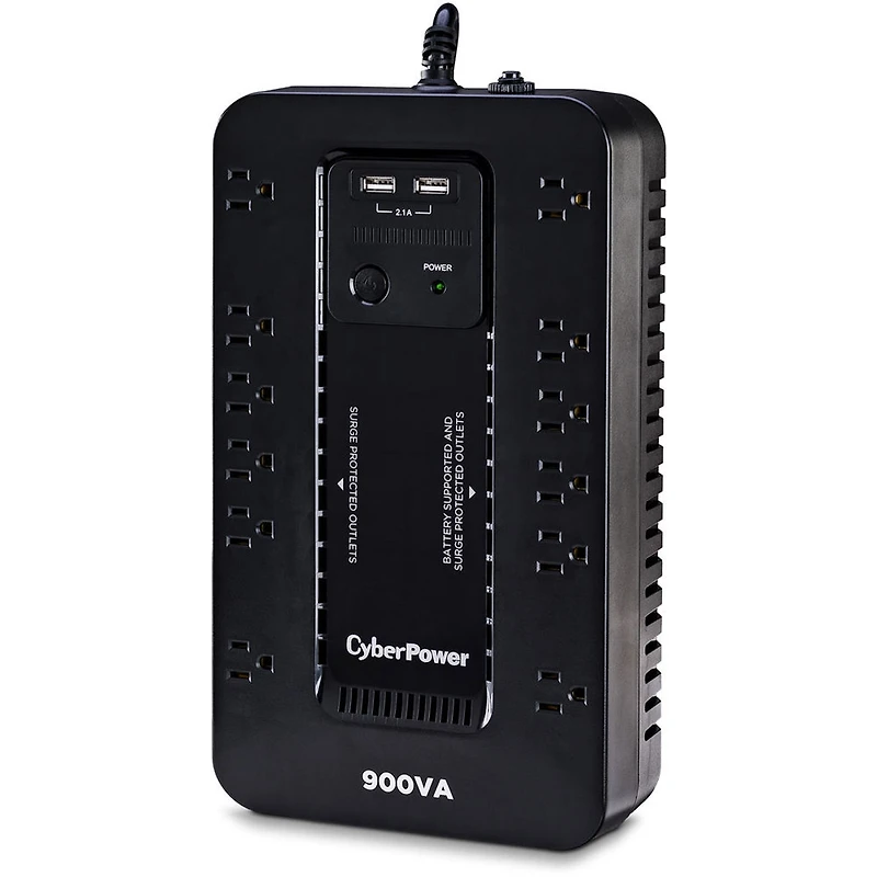 CyberPower ST900U 12-Outlet Compact Standby Ups with 2x Usb Type-a Ports, 900 Va / 500W Power