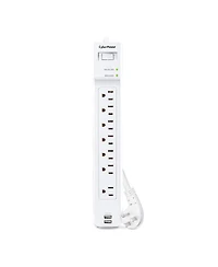 CyberPower P704URC1 7-Outlet Surge Protector with 2x Usb-a Port, White