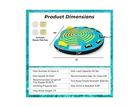 Akiudex 2-Person Towable Tube with Dual Use and U-Shaped Design