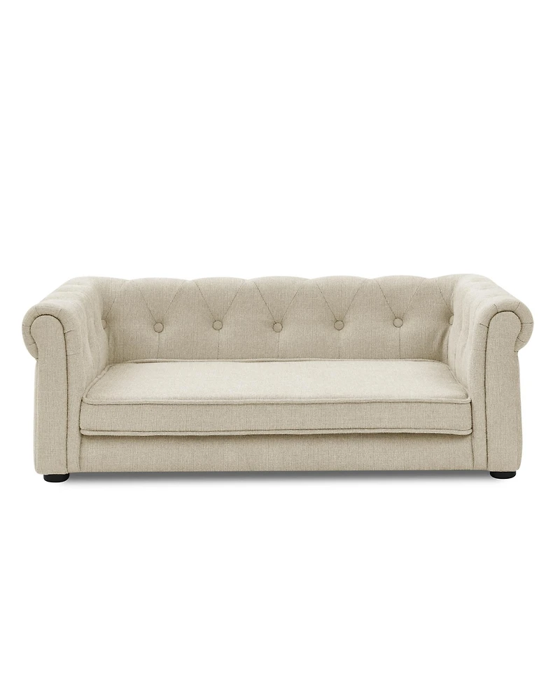 Aostirmotor Elevated Dog Sofa Bed Modern Design for Small Dogs Beige