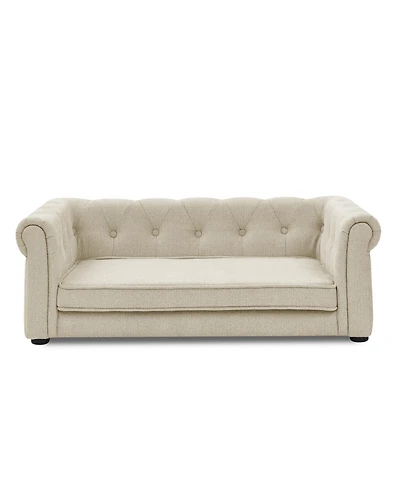 Aostirmotor Elevated Dog Sofa Bed Modern Design for Small Dogs Beige