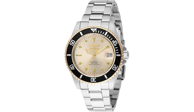 Invicta Men's 49317 Pro Diver Automatic 3 Hand Champagne Dial Watch