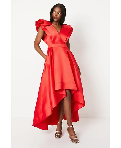 Coast Women's Frill Sleeve V Neck Midi Dress