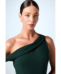 Coast Women's Scuba Crepe Black Tie Dress