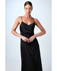 Coast Women's Wrap Waist Satin Cami Bridesmaids Dress