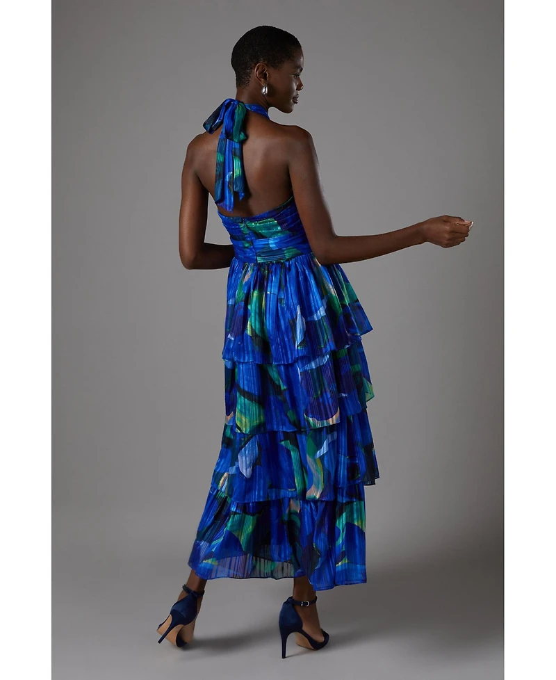 Coast Women's Tiered Halter Tie Neck Maxi Dress