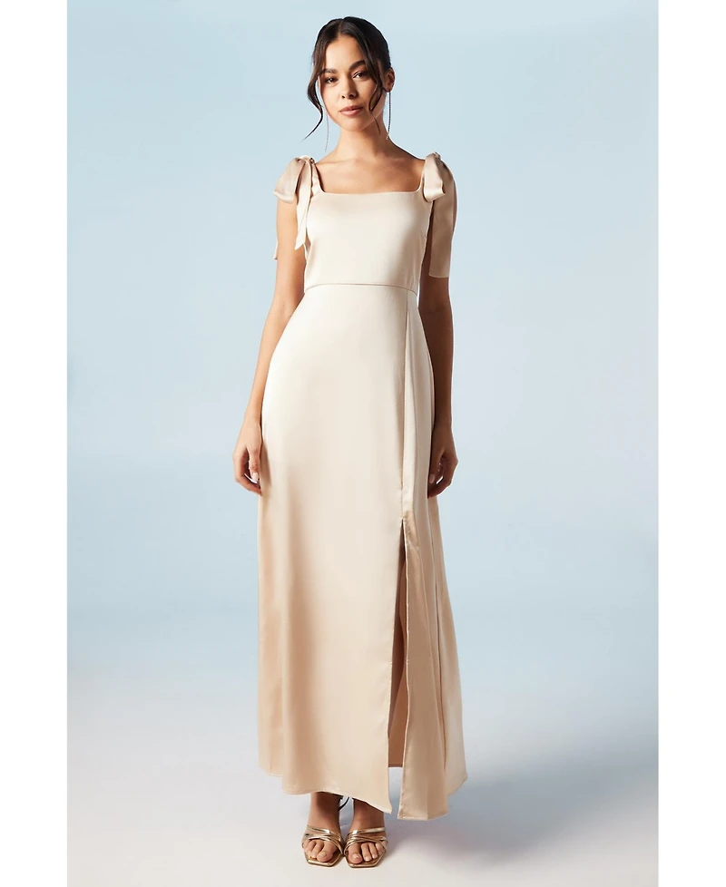 Oasis Women's Satin Midi Bridesmaid Dress