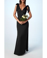 Coast Women's Satin Tie Shoulder Maxi Bridesmaid Dress