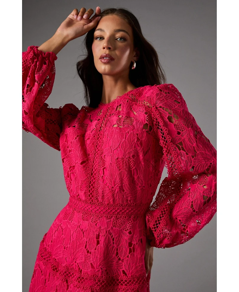 Coast Women's Lace Panelled Long Sleeve Dress